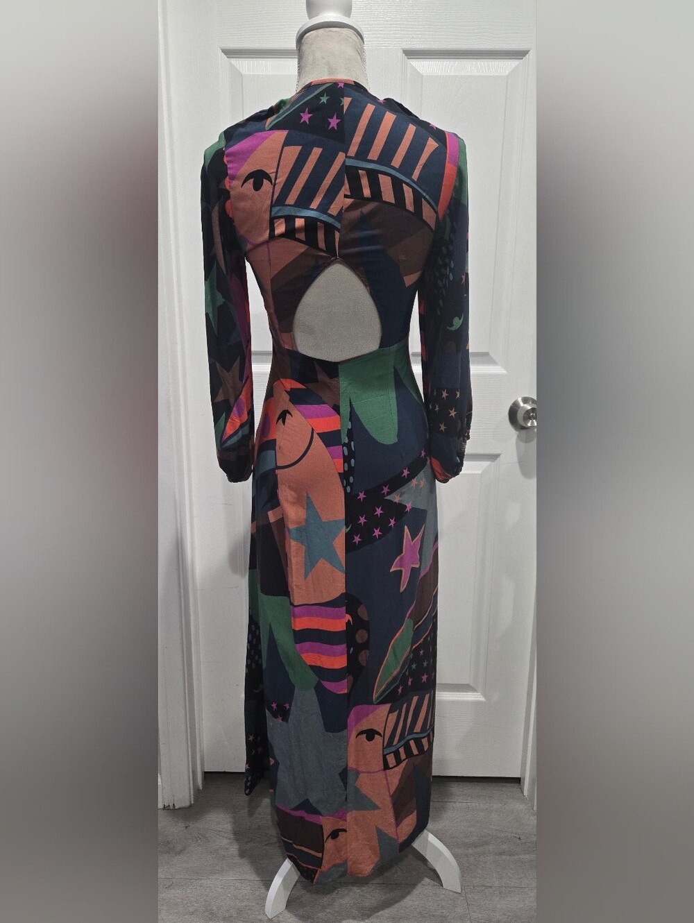FARM Rio Tuca Maroto Graphic Toucan Print Midi Dress Size Small - Picture 3 of 13